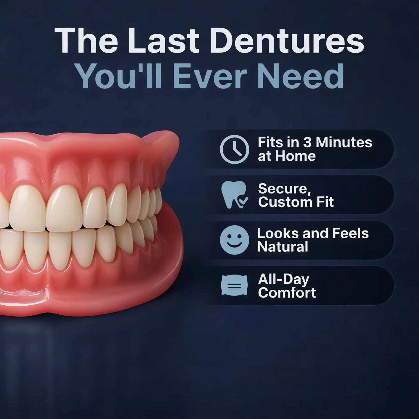 Newly upgraded second-generation YagooTM complete dentures